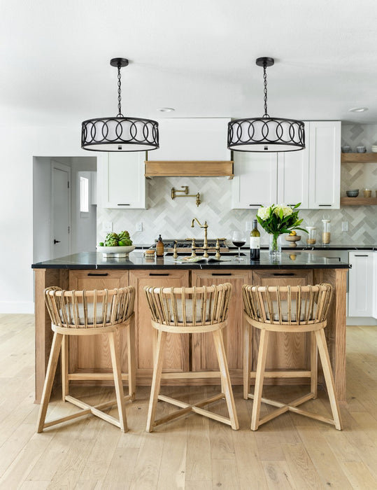 Crystorama 287-MK Six Light Chandelier, Matte Black