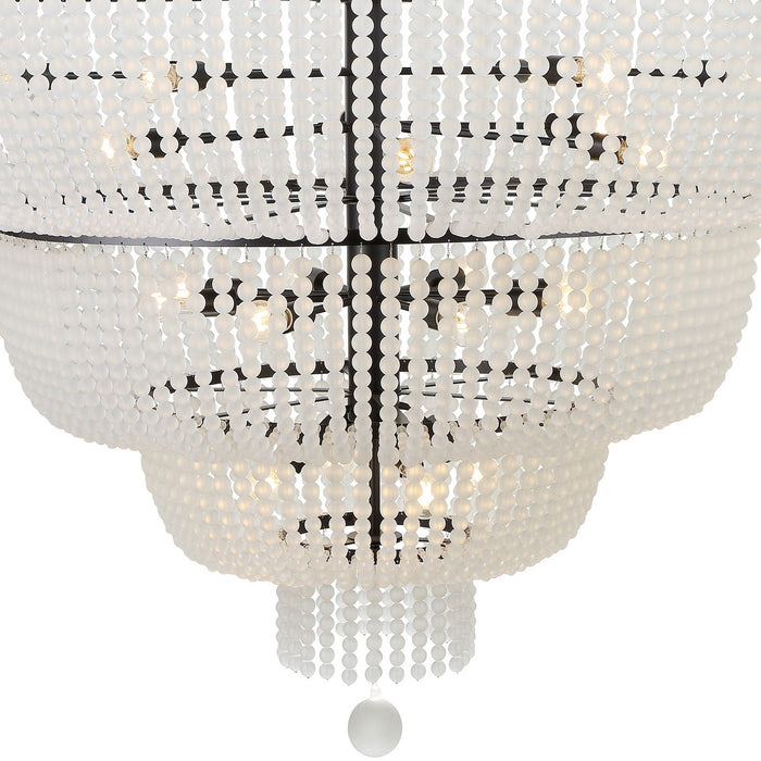 Crystorama 618-MK 24 Light Chandelier, Matte Black