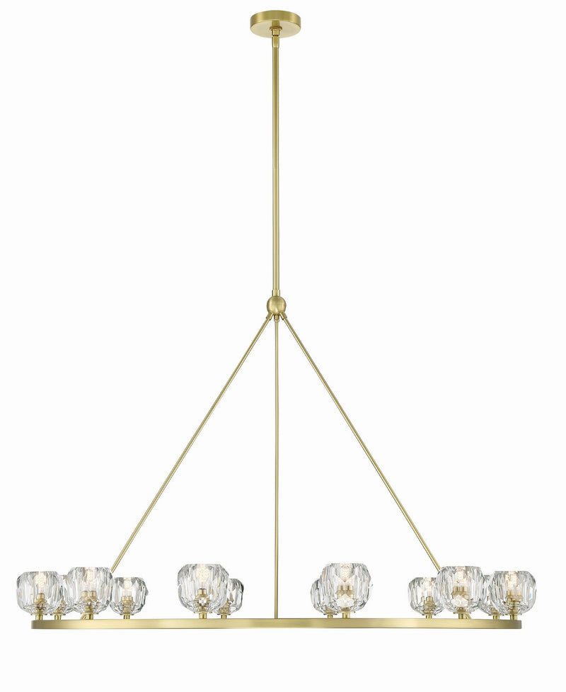Crystorama ARA-10266-SB LED Chandelier, Soft Brass