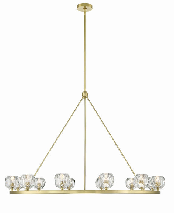 Crystorama ARA-10266-SB LED Chandelier, Soft Brass