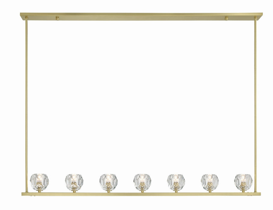 Crystorama ARA-10267-SB LED Chandelier, Soft Brass