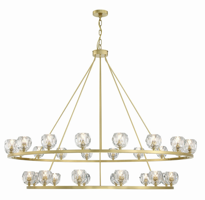 Crystorama ARA-10269-SB LED Chandelier, Soft Brass