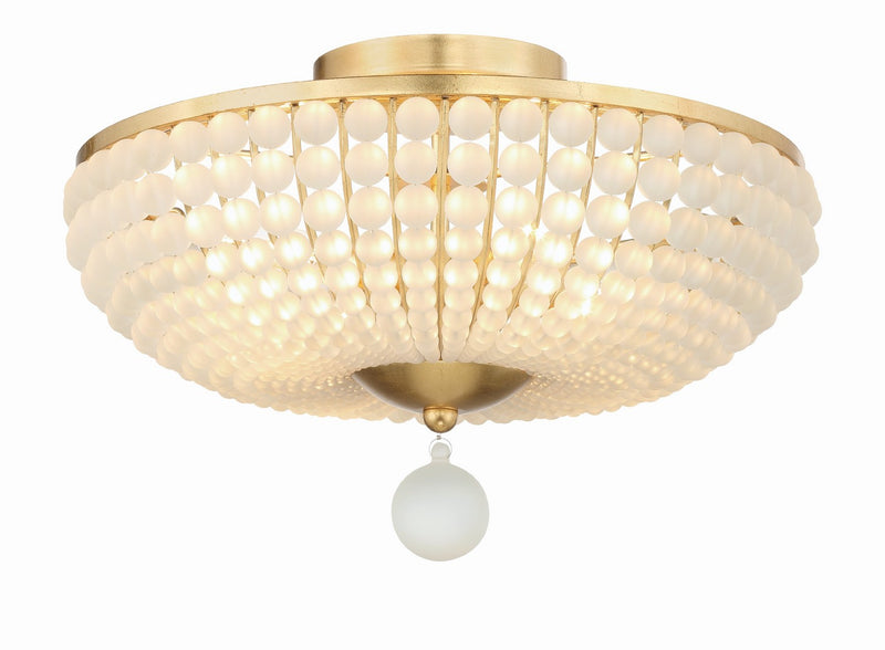 Crystorama BLA-10665-GA Four Light Semi Flush Mount, Antique Gold