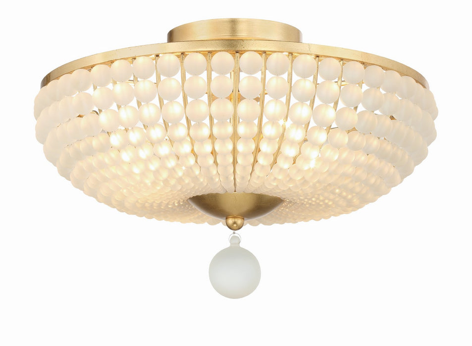 Crystorama BLA-10665-GA Four Light Semi Flush Mount, Antique Gold