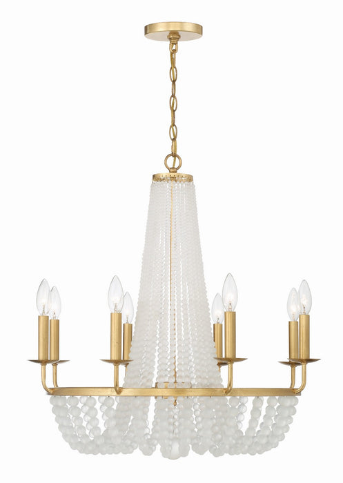 Crystorama BLA-10668-GA Eight Light Chandelier, Antique Gold