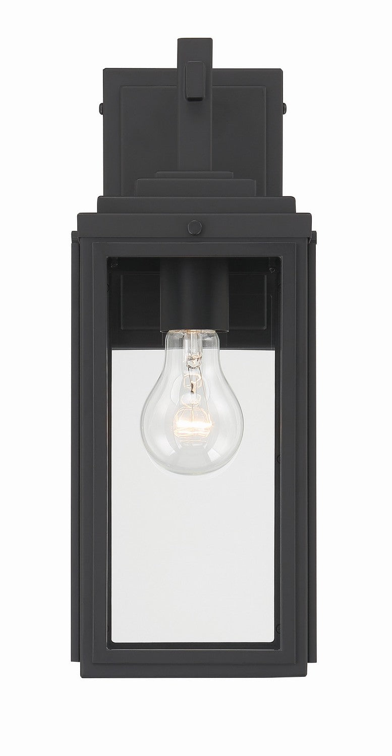 Crystorama BYR-80101-MK One Light Outdoor Wall Sconce, Matte Black