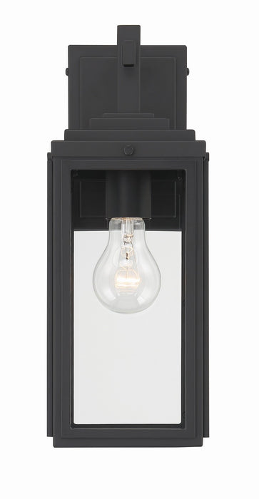 Crystorama BYR-80101-MK One Light Outdoor Wall Sconce, Matte Black