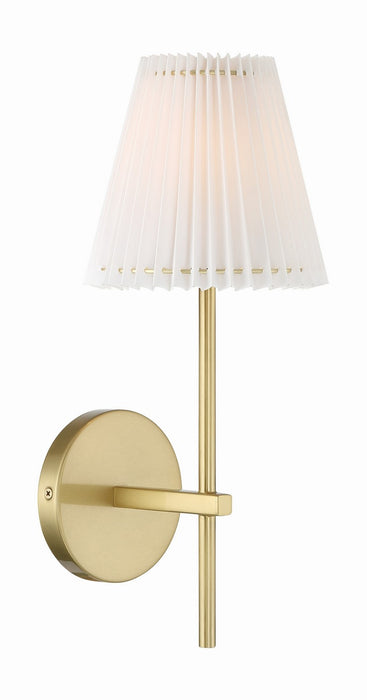 Crystorama GAM-71001-AG One Light Wall Sconce, Aged Brass