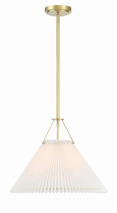 Crystorama GAM-71003-AG One Light Pendant, Aged Brass