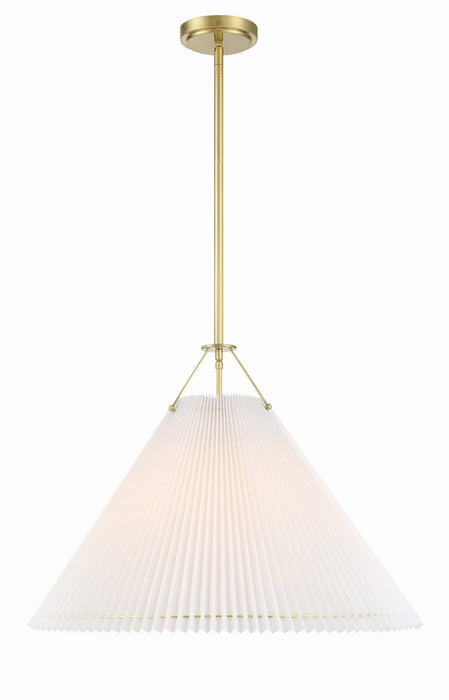 Crystorama GAM-71005-AG One Light Pendant, Aged Brass