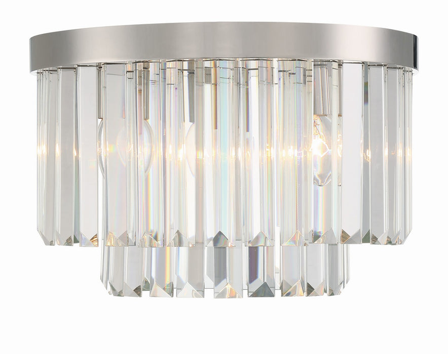 Crystorama HAY-1400-PN Four Light Flush Mount, Polished Nickel