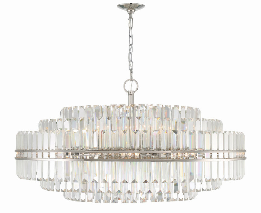 Crystorama HAY-1409-PN 32 Light Chandelier, Polished Nickel