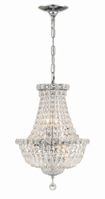 Crystorama ROS-A1006-CH-CL-MWP Five Light Mini Chandelier, Polished Chrome