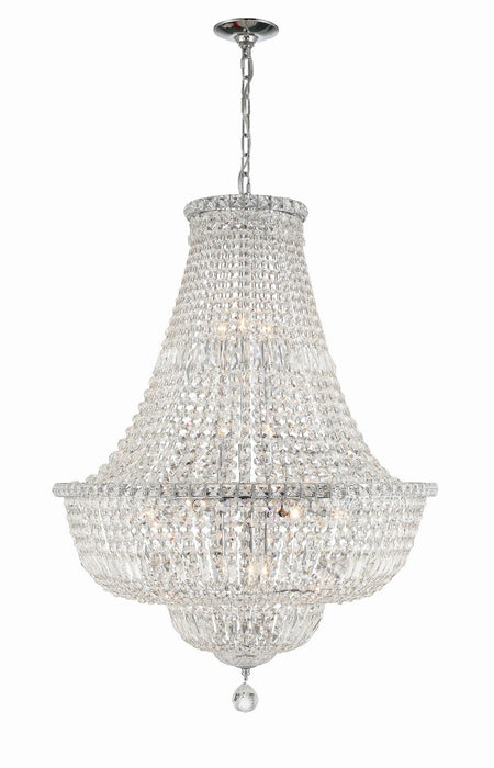 Crystorama ROS-A1015-CH-CL-MWP 15 Light Chandelier, Polished Chrome