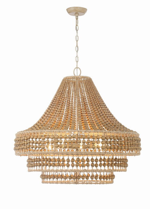 Crystorama SIL-B6008-BS Eight Light Chandelier, Burnished Silver