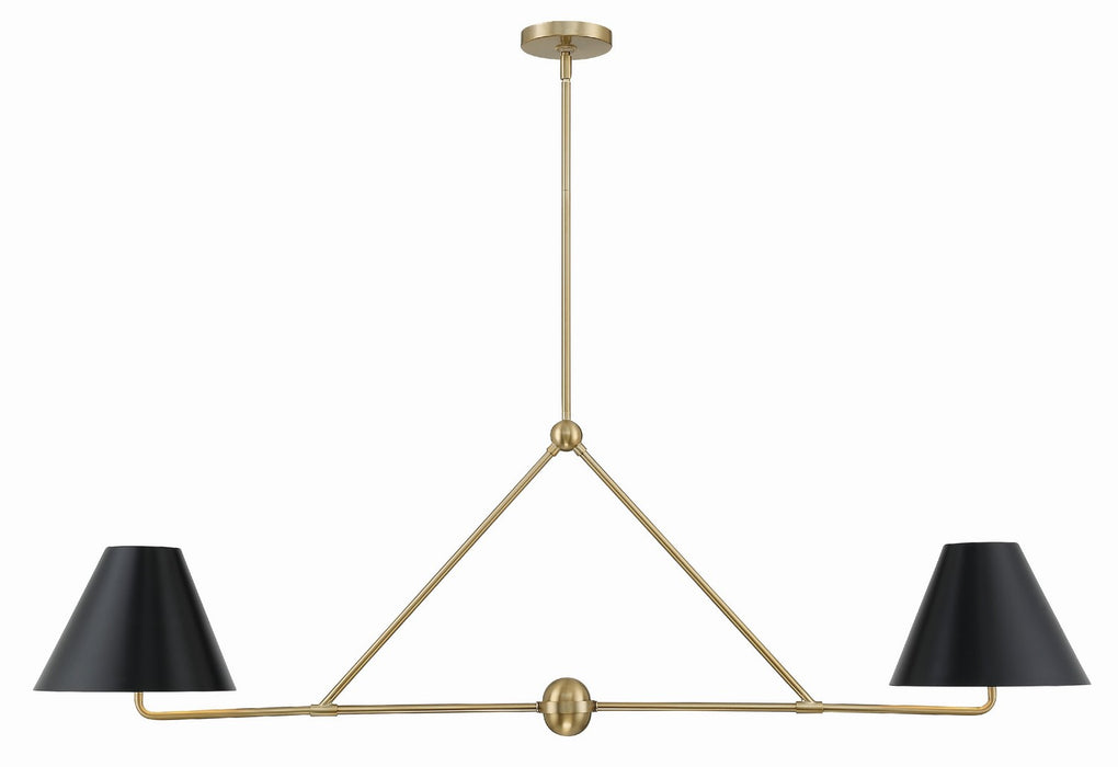 Crystorama XAV-B9307-VG Four Light Chandelier, Vibrant Gold