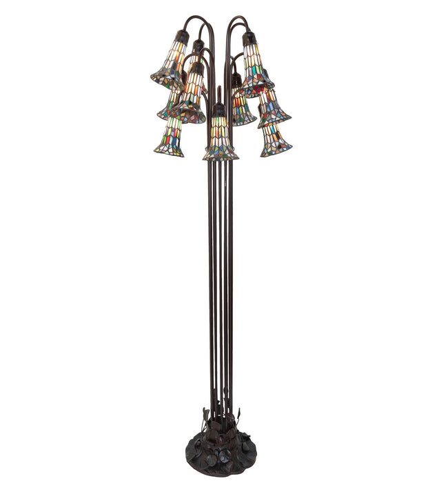 Meyda Tiffany 10280 12 Light Floor Lamp, Mahogany Bronze