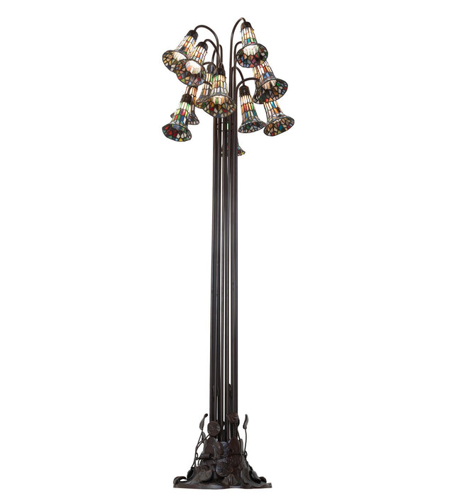 Meyda Tiffany 10280 12 Light Floor Lamp, Mahogany Bronze