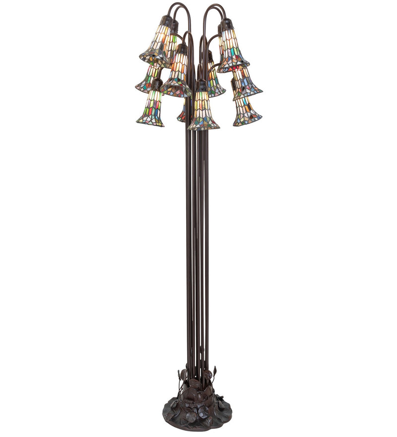 Meyda Tiffany 10280 12 Light Floor Lamp, Mahogany Bronze