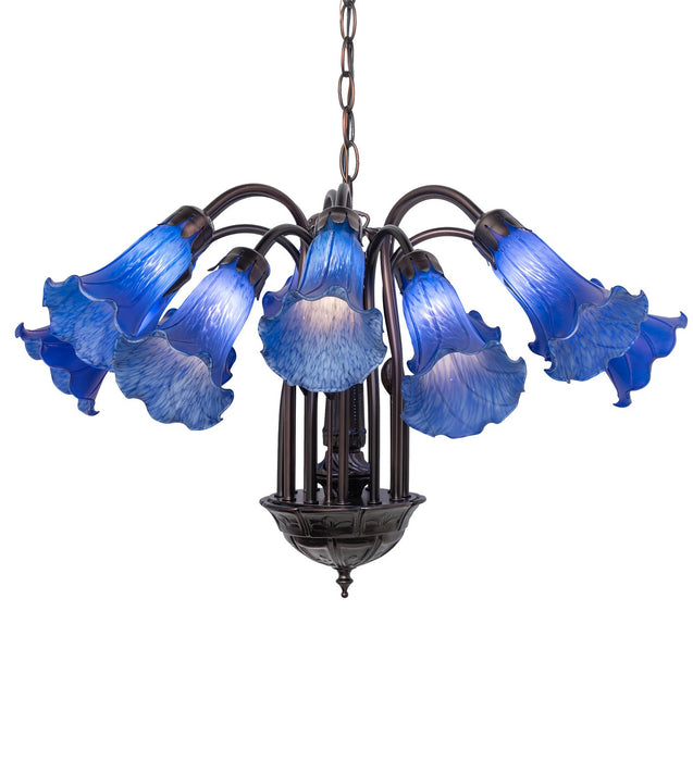 Meyda Tiffany 10336 12 Light Chandelier, Mahogany Bronze