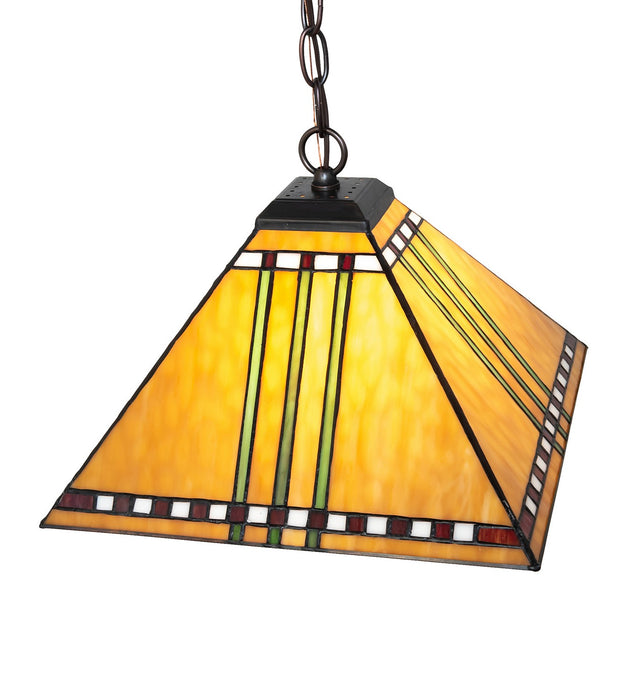 Meyda Tiffany 113710 One Light Pendant, Mahogany Bronze