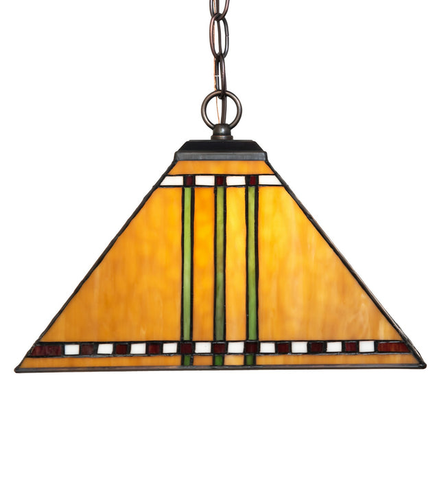 Meyda Tiffany 113710 One Light Pendant, Mahogany Bronze