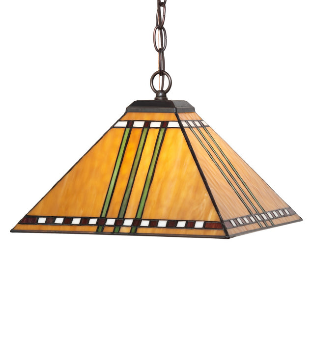 Meyda Tiffany 113710 One Light Pendant, Mahogany Bronze