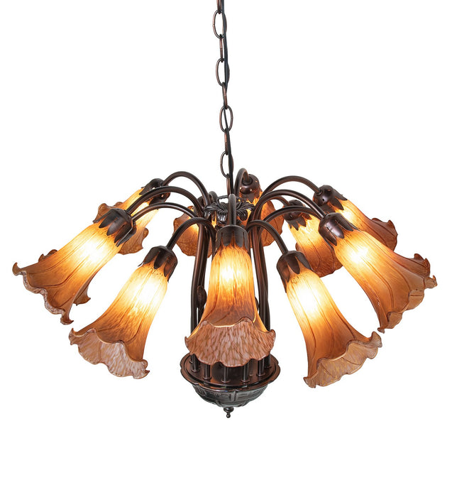 Meyda Tiffany 121624 12 Light Chandelier, Mahogany Bronze