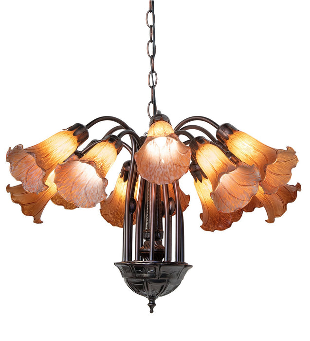 Meyda Tiffany 121624 12 Light Chandelier, Mahogany Bronze