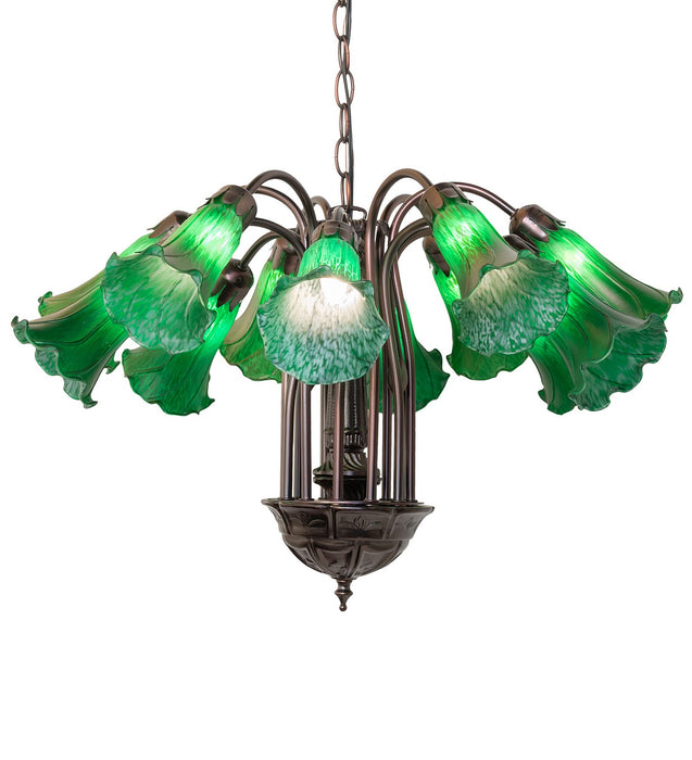 Meyda Tiffany 14136 12 Light Chandelier, Mahogany Bronze