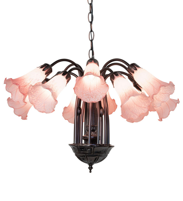 Meyda Tiffany 147292 12 Light Chandelier, Mahogany Bronze