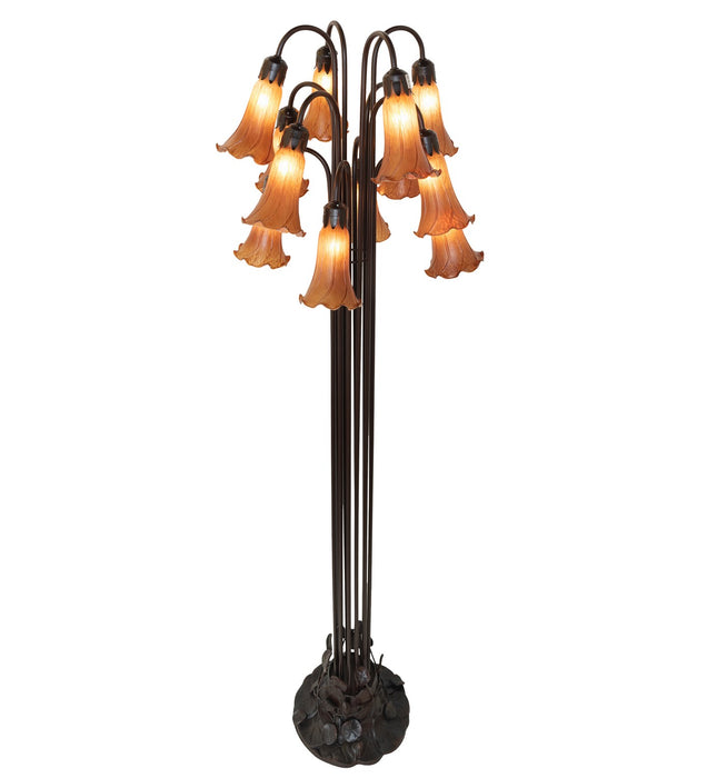 Meyda Tiffany 15874 12 Light Floor Lamp, Mahogany Bronze