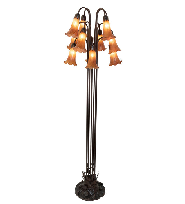 Meyda Tiffany 15874 12 Light Floor Lamp, Mahogany Bronze