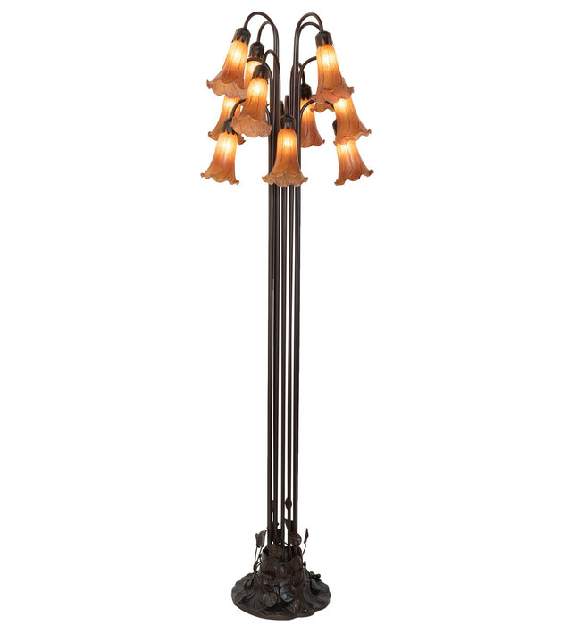Meyda Tiffany 15874 12 Light Floor Lamp, Mahogany Bronze
