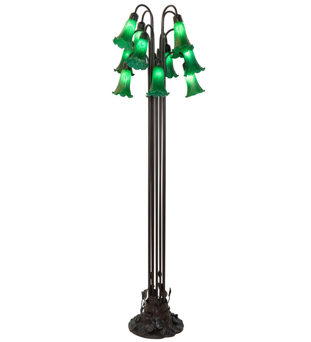 Meyda Tiffany 15881 12 Light Floor Lamp, Mahogany Bronze