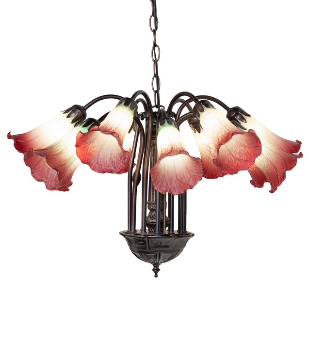 Meyda Tiffany 185083 12 Light Chandelier, Mahogany Bronze