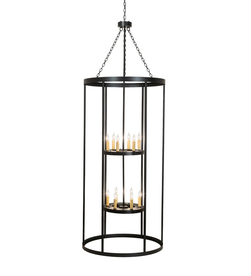 Meyda Tiffany 229429 12 Light Pendant, Solar Black