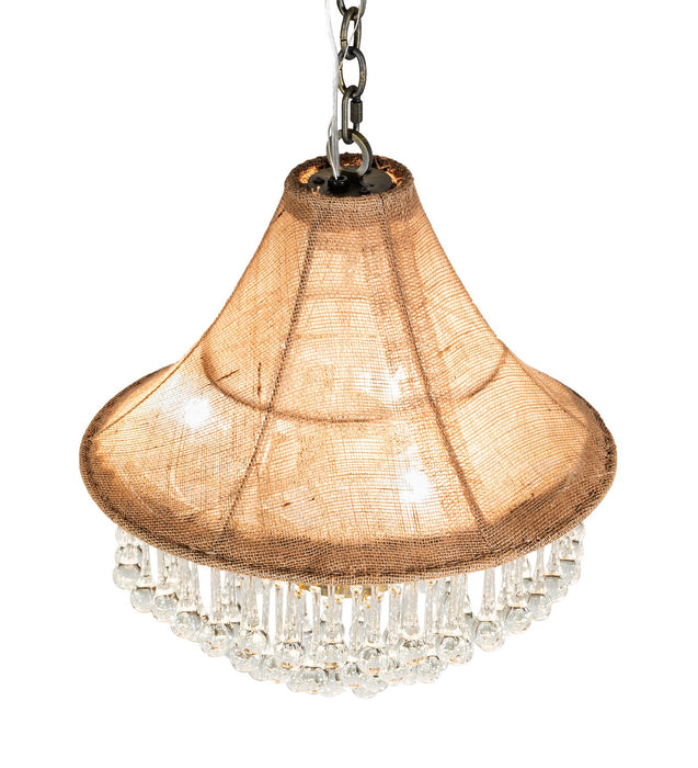 Meyda Tiffany 242375 Three Light Pendant, Antique Brass