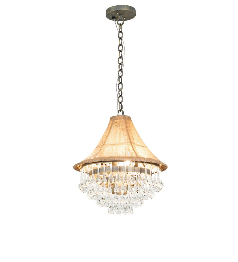 Meyda Tiffany 242375 Three Light Pendant, Antique Brass