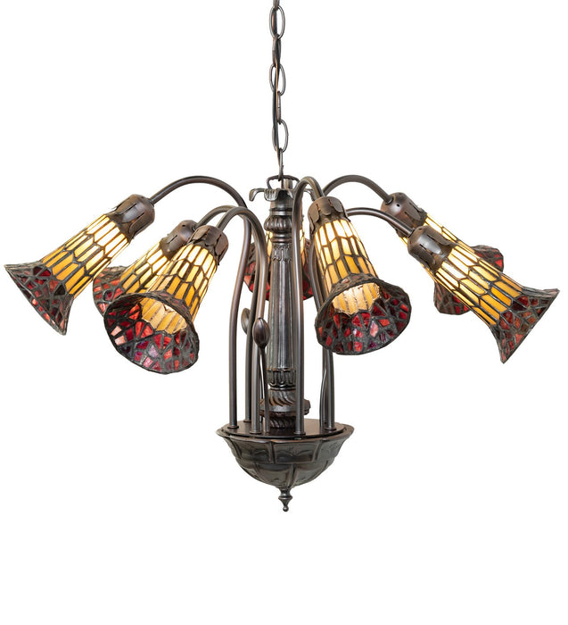Meyda Tiffany 251574 12 Light Chandelier, Mahogany Bronze
