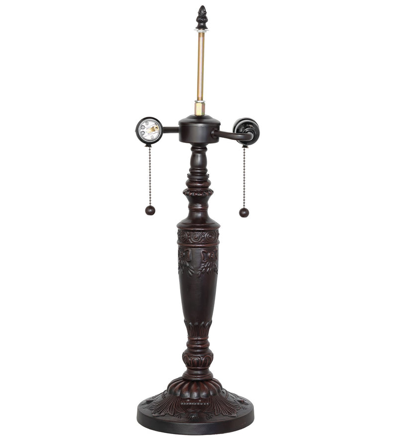 Meyda Tiffany 253040 Two Light Table Base, Mahogany Bronze