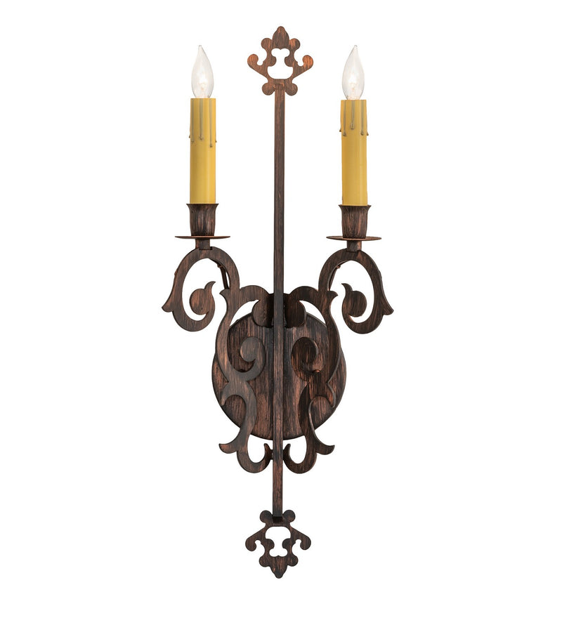 Meyda Tiffany 255166 Two Light Wall Sconce, Cimarron Bronze
