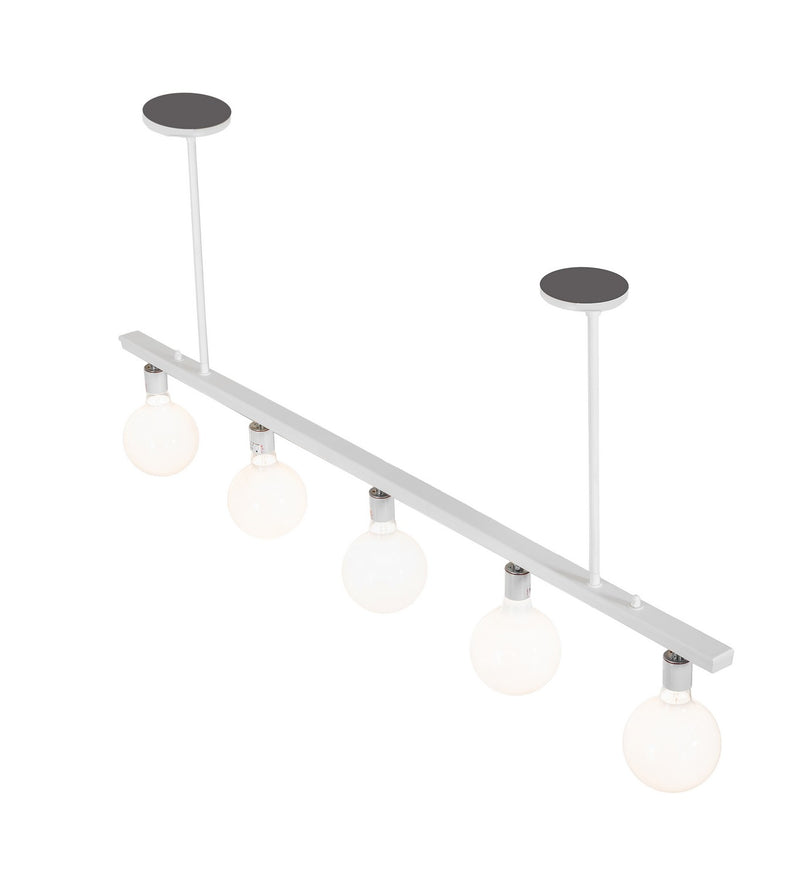Meyda Tiffany 257269 Five Light Pendant, Gloss White