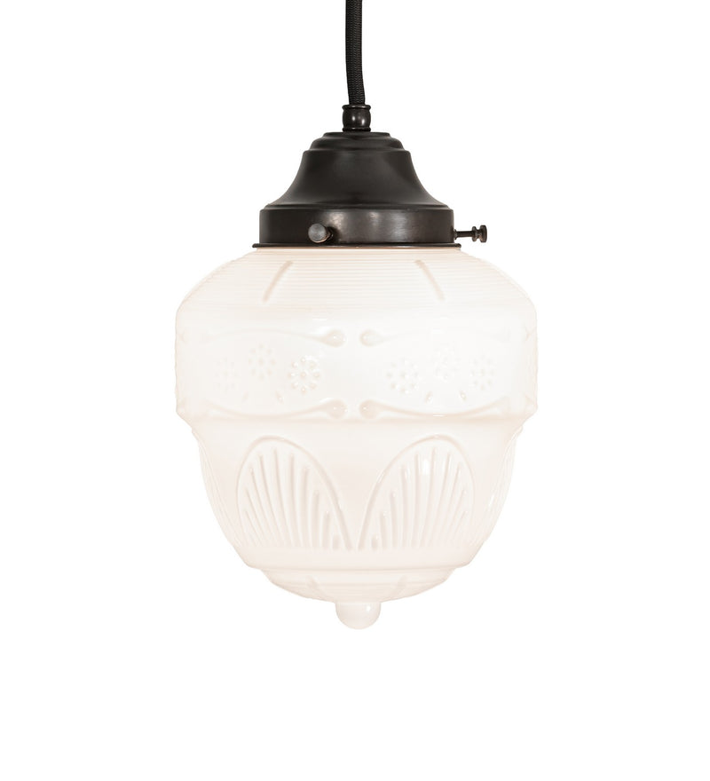Meyda Tiffany 257314 One Light Mini Pendant, Craftsman Brown