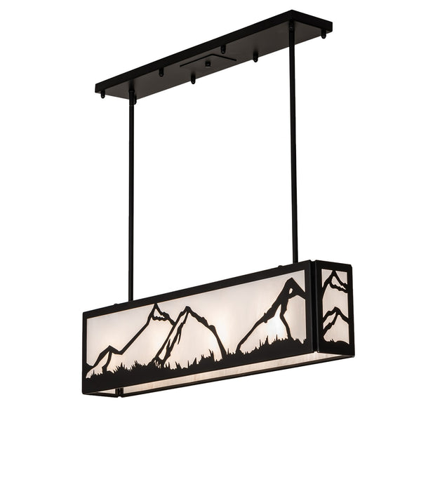 Meyda Tiffany 257743 Four Light Pendant, Solar Black