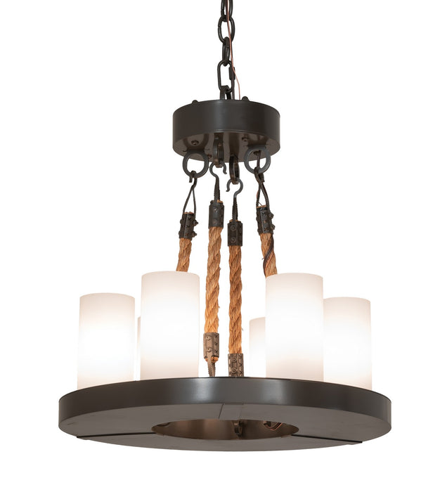 Meyda Tiffany 258347 Six Light Chandelier, Timeless Bronze