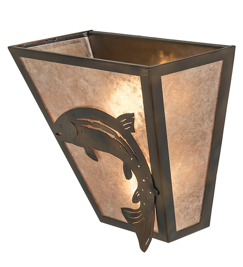 Meyda Tiffany 258986 Two Light Wall Sconce, Light Burnished Antique Copper