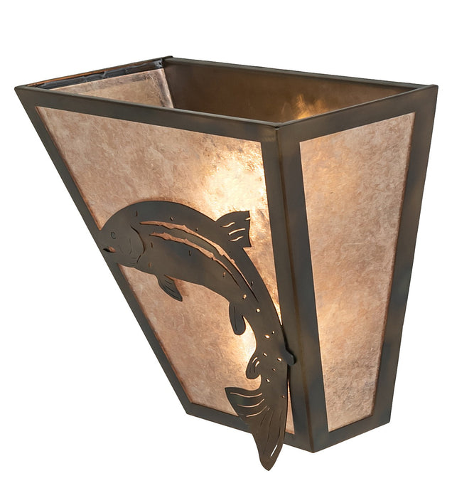 Meyda Tiffany 258986 Two Light Wall Sconce, Light Burnished Antique Copper