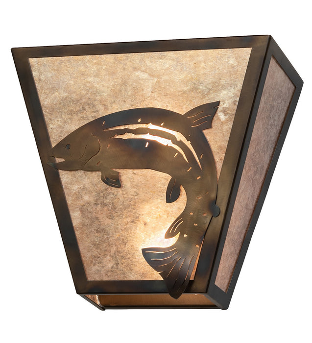 Meyda Tiffany 258986 Two Light Wall Sconce, Light Burnished Antique Copper