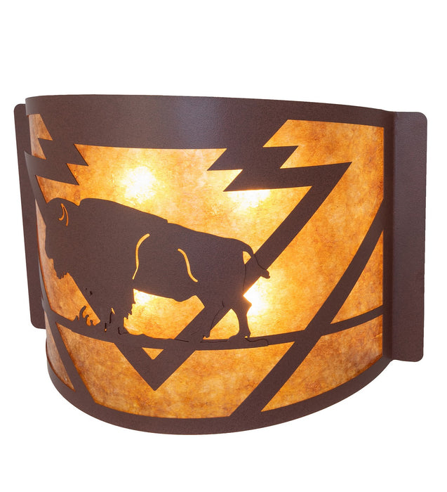 Meyda Tiffany 259241 Four Light Wall Sconce, Rust
